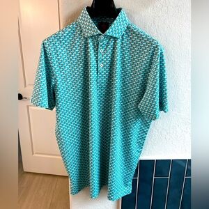 Donald Ross “Roland” Sport Fit Polo, Sea Glass Color, Medium.